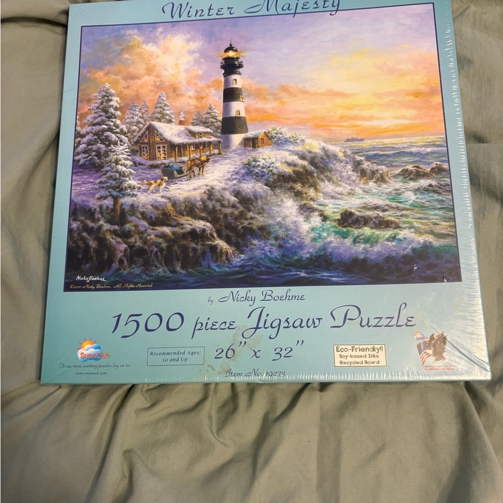 Winter Majesty 1500-Piece Jigsaw Puzzle by SunsOut - Blue and Orange
